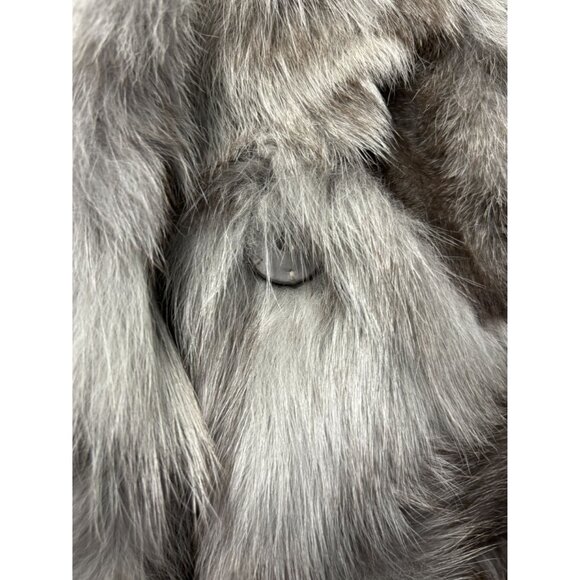 Grey Fox Fur Women's Jacket Size S - Picture 3 of 8